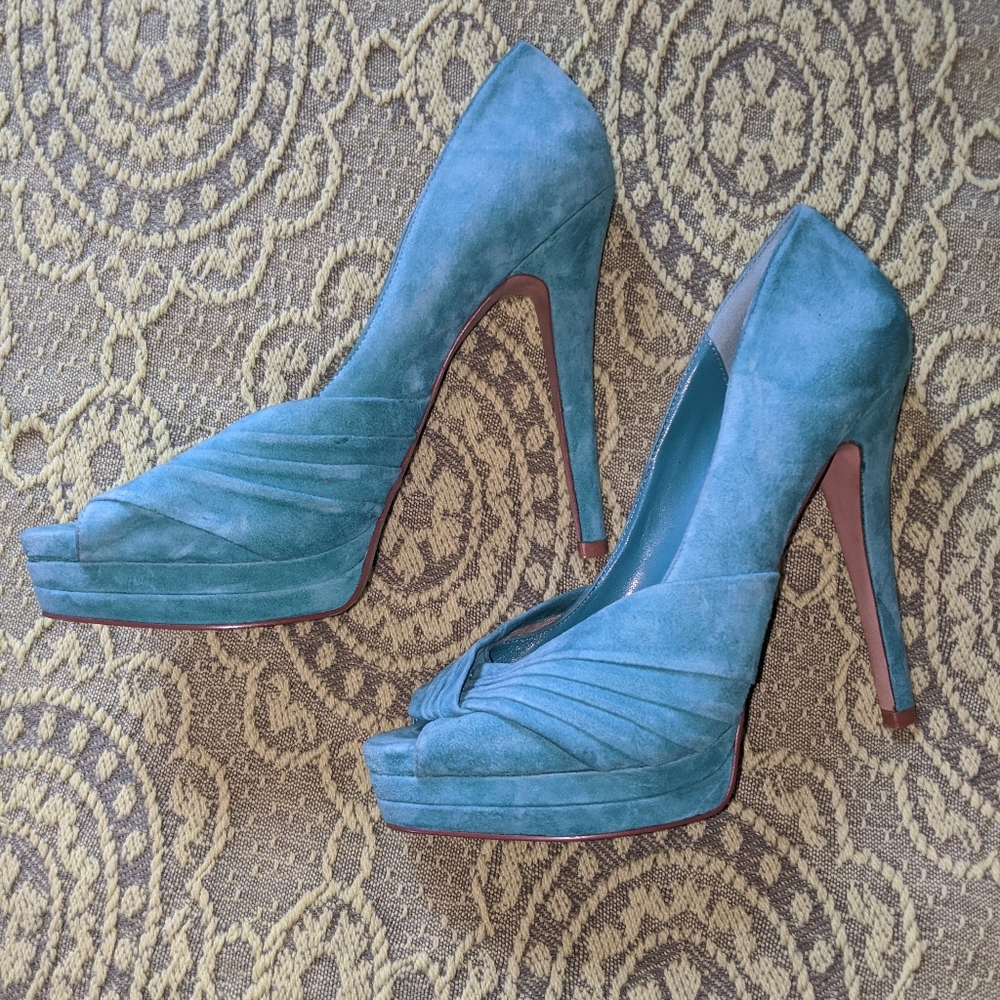 Teal Suede Aldo High heels